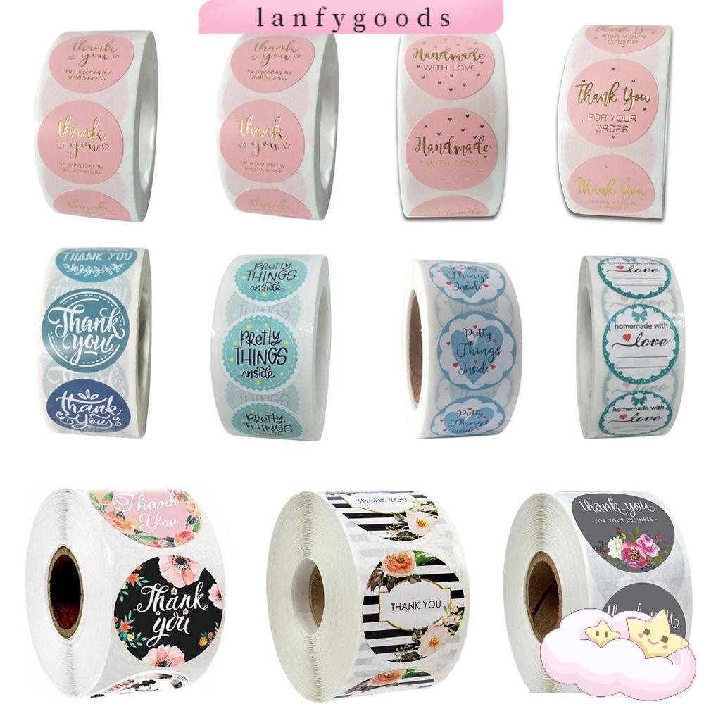 LANFY 500pcs Label Round label Wreath Thank You Stickers | Shopee ...