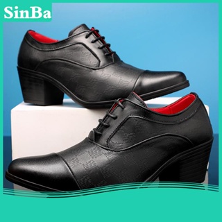 Men High Heels Buckle Pointed Toe Business Dress Shoes Size 38-44 5CM/7CM  NEW