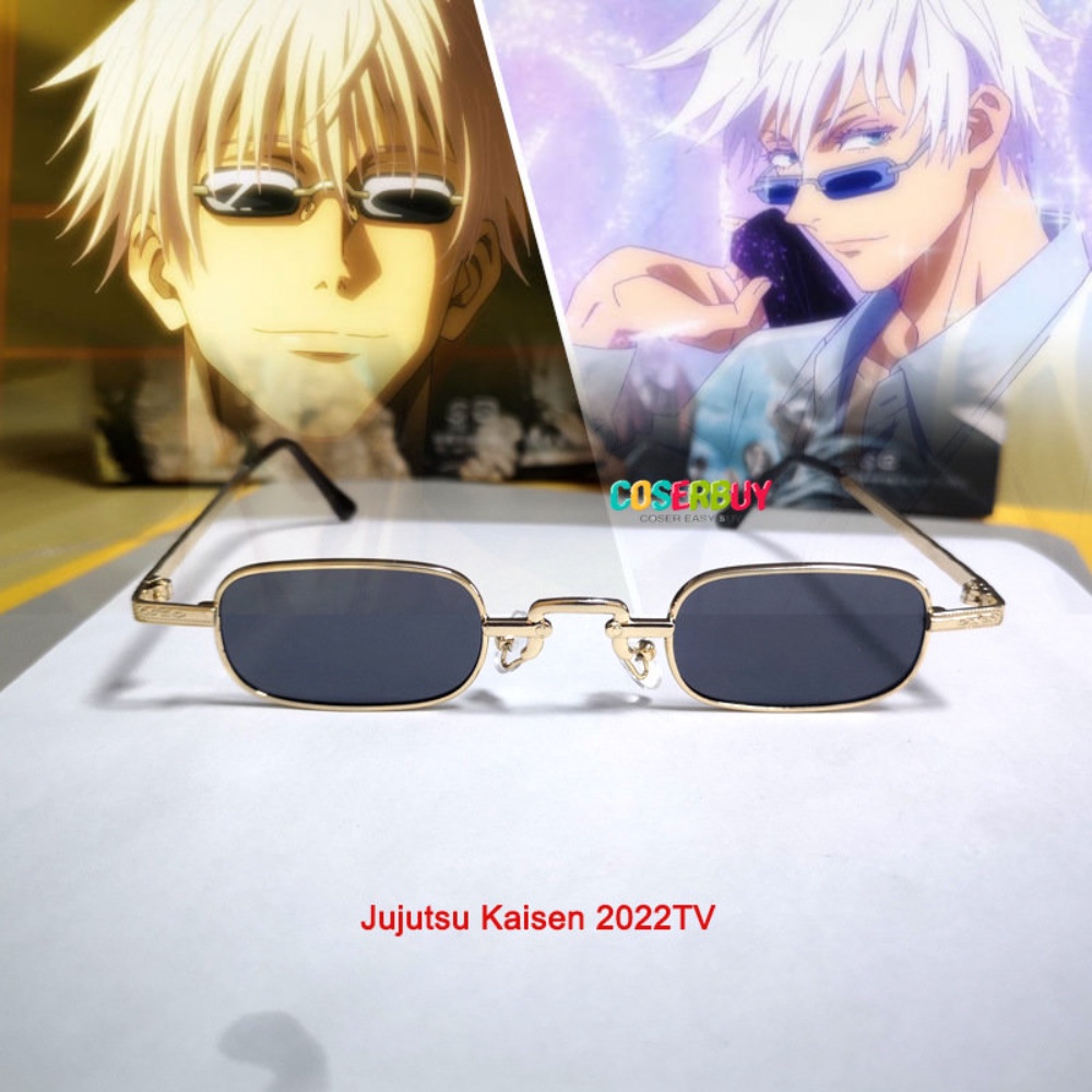 Anime Jujutsu Kaisen Cosplay Gojo Satoru Glasses Accessories Black ...