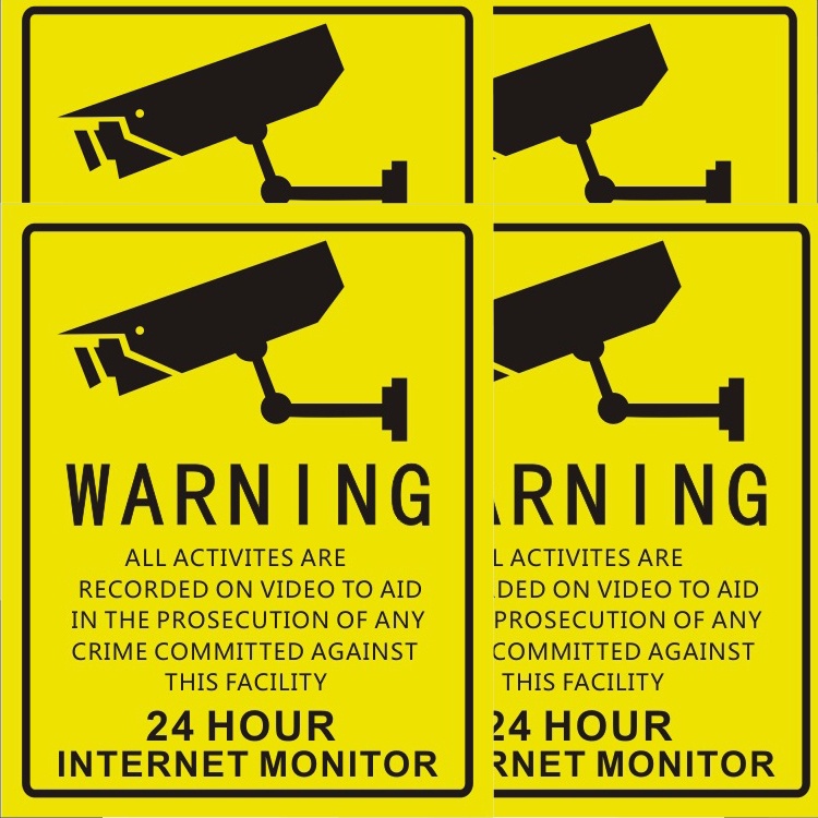 Jc Lewis CCTV Security 24 Hour Video Surveillance Sign Camera Warning ...