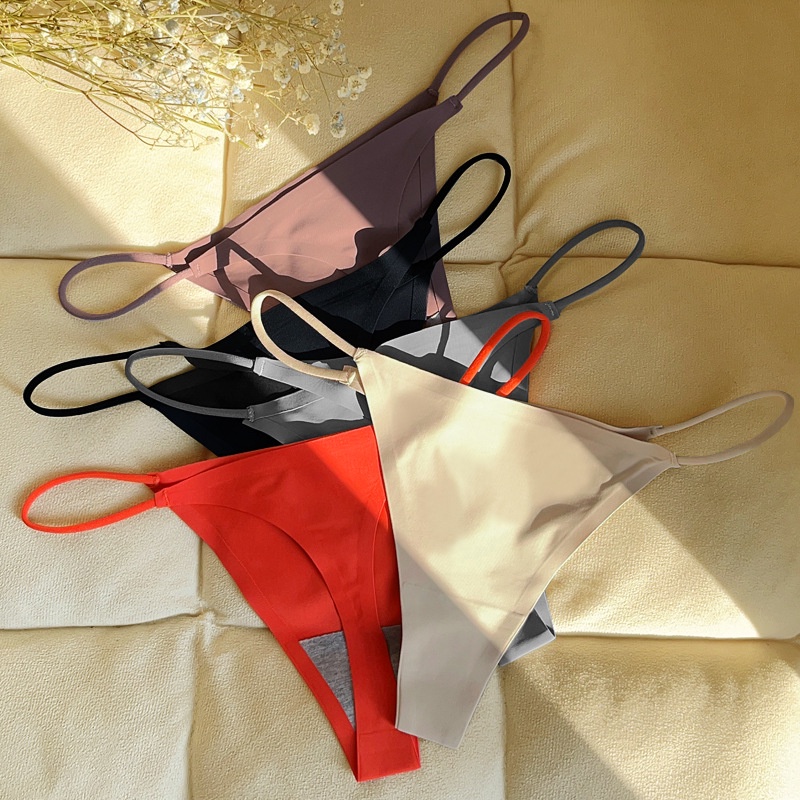 New Style Thin Belt Triangle One Line Sexy Hot LowWaist Sexy tLine Panties Deep v Thong Female