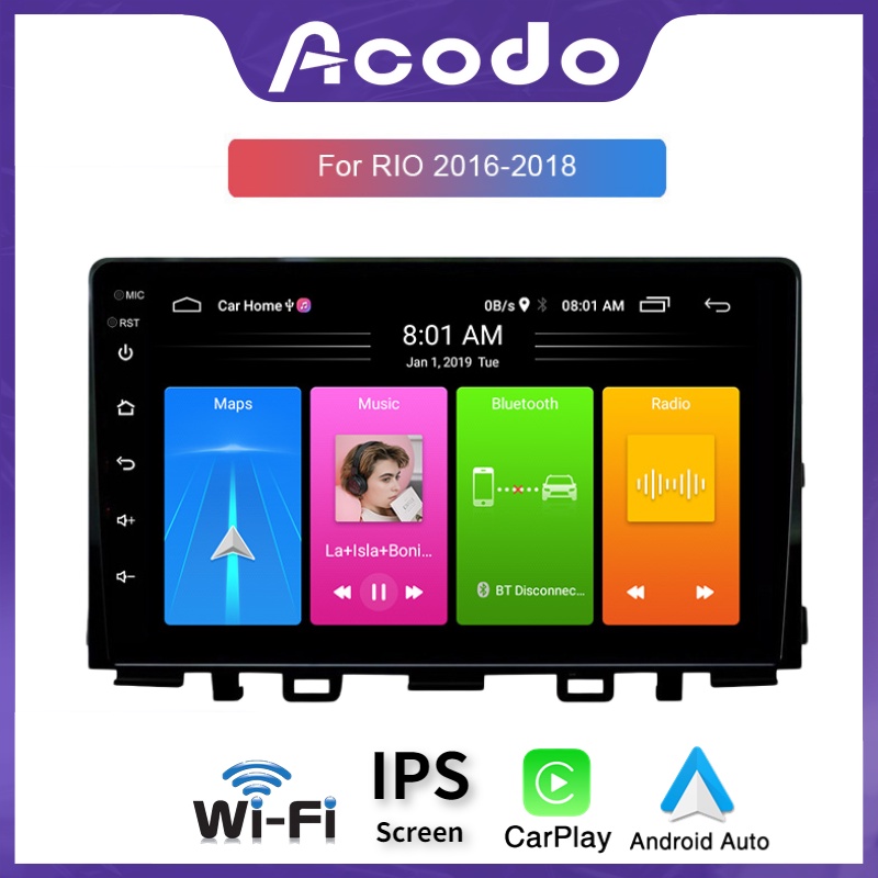For KIA RIO 2016-2018 Android Car Stereo Support Carplay Android Auto ...