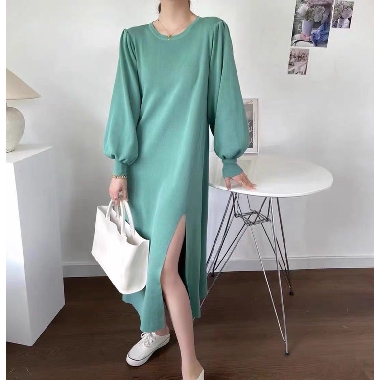 Only.Fashion Longsleeve Maxi Knitted W/Slit #7309 | Shopee Philippines