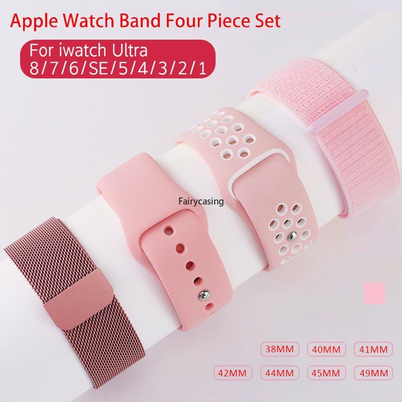 4 Bracelet Bands for Apple Watch Strap 49mm Ultra for iWatch Serie 8 7