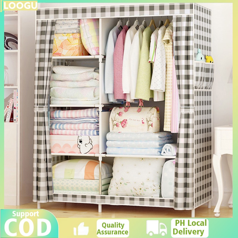 Fashion Non-woven Wardrobe Clothes Storage Cabinet Zipper Wardrobes ...
