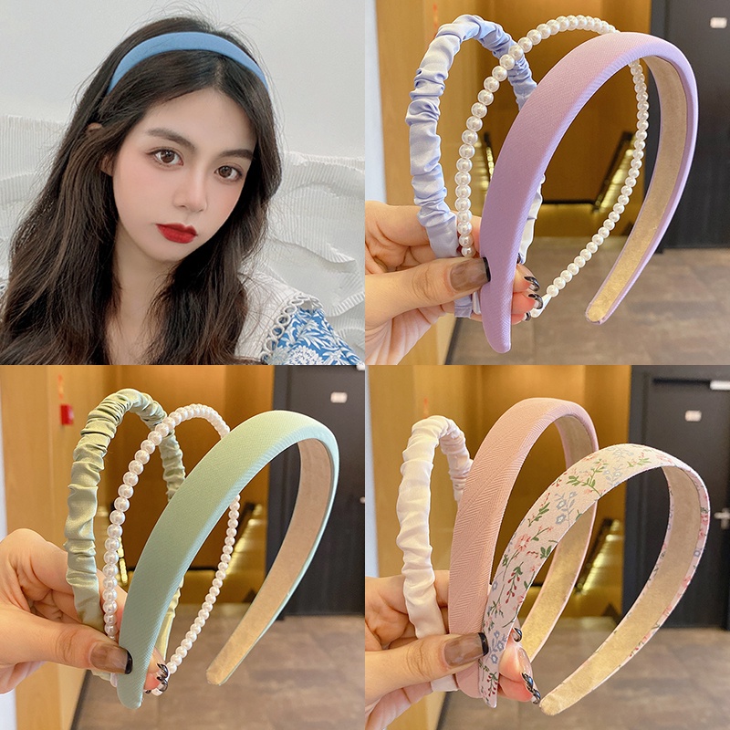 3pcs Korean Style Wide Brimmed Sponge Headband Women Headband Sweet