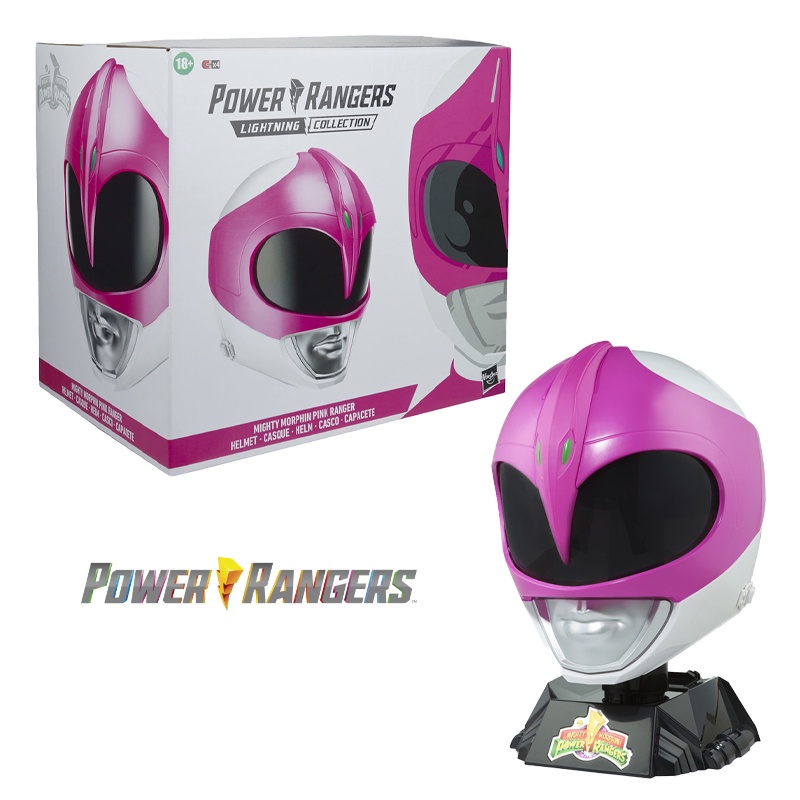 Hasbro Mighty Morphin Power Rangers Pink Ranger Helmet with Display ...