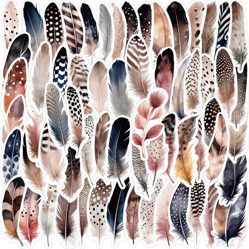 Dream Feather Art Series 01 Stickers 64Pcs/Set DIY Fashion Waterproof ...