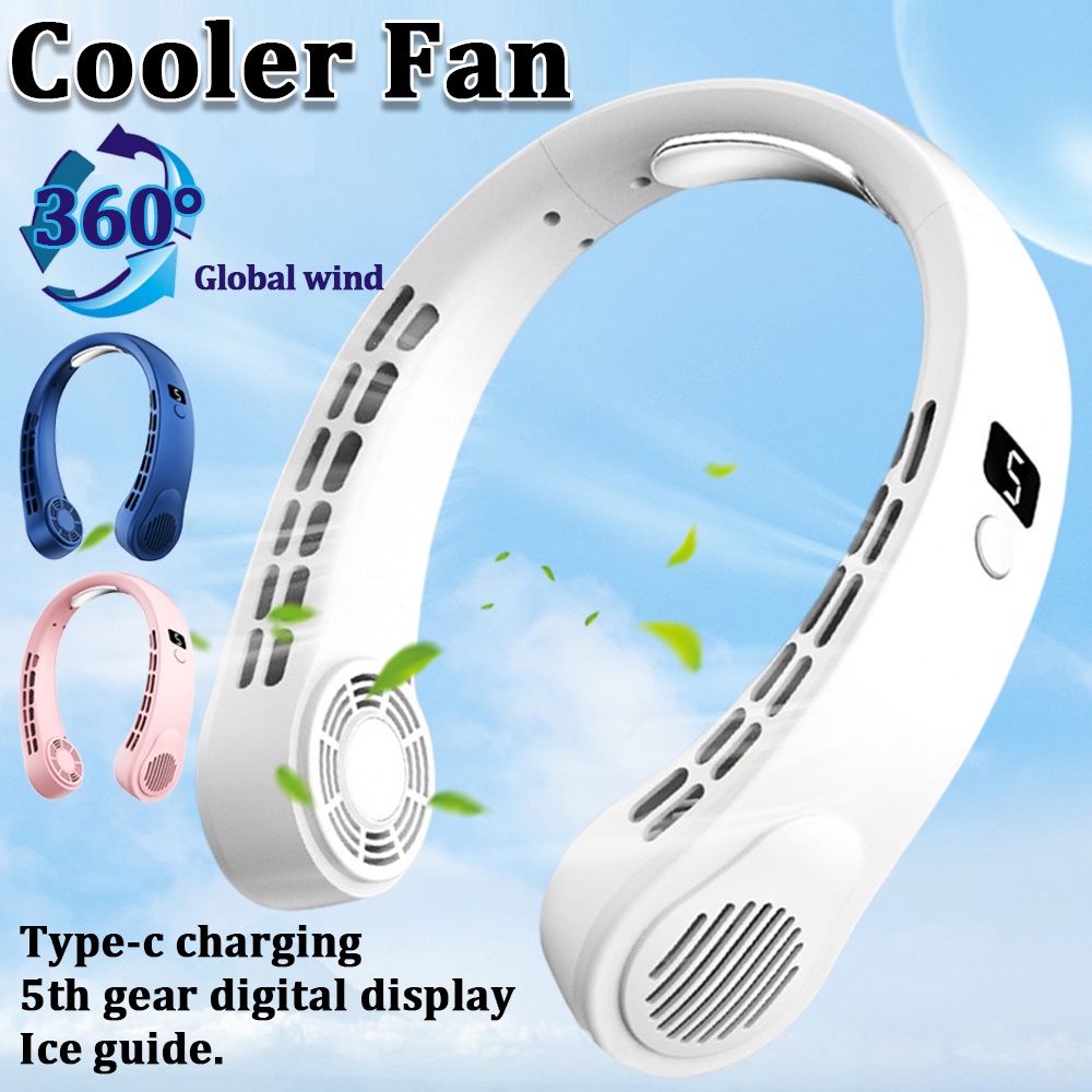 Hanging Neck Fan Portable Air Conditioner 360 Cooling Airflow Type-C ...