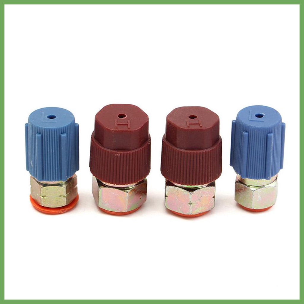 A/C System Valve Cap R12 to R134a Adapter Fittings 4Pcs R12 to R134a ...