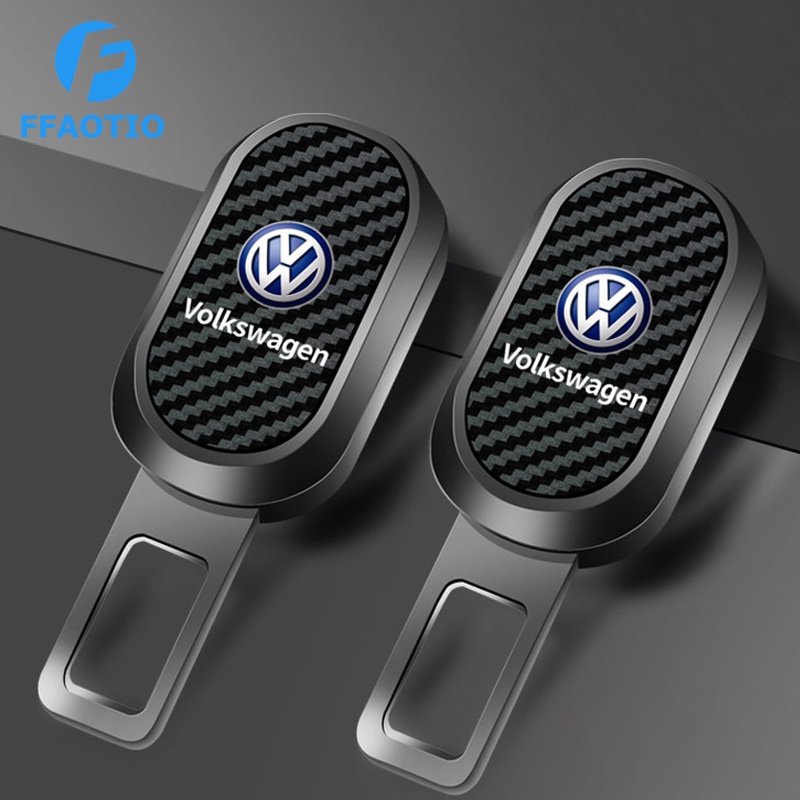 FFAOTIO Car Seat Belt Buckle Carbon Fiber Seatbelt Extender Car