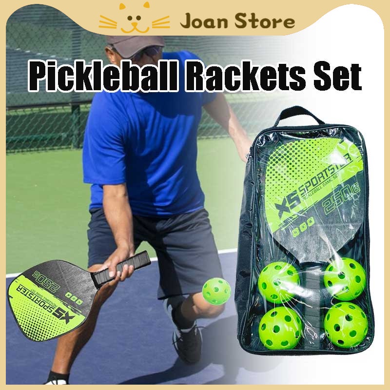 Pickleball Rackets Set Pickleball Paddle Set 2 Rackets And 4