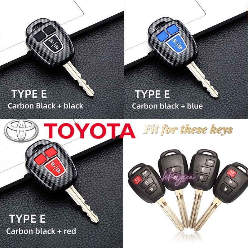 Toyota Carbon Fiber Toyota Vios Yaris ativ Key 2 Button Toyota Remote