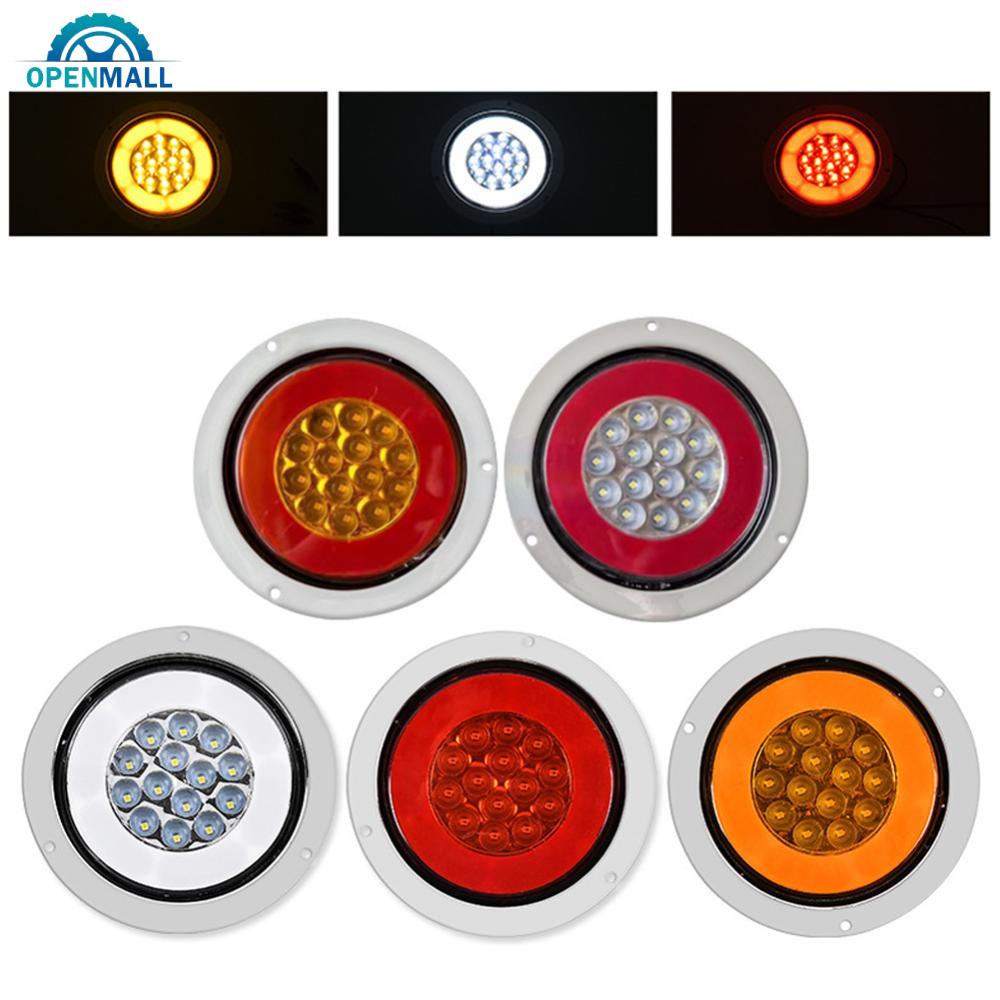 Optronics STL53RCB Red LED Trailer Lights - 4 Round Stop/Tail/Turn With Brackets