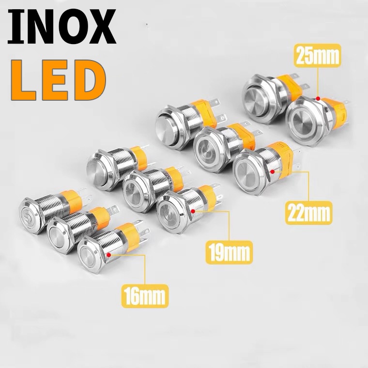 Stainless steel on/off light switch for Motorcycles and Cars with LED ...