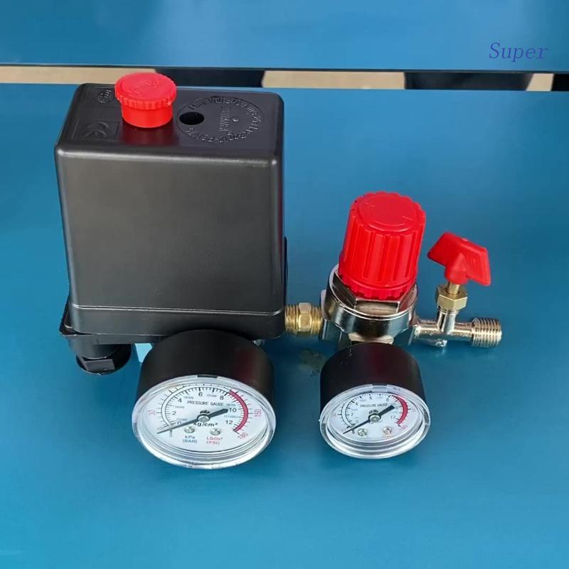 Super Air Compressor Pump Pressure Switch Manifold Regulator Control
