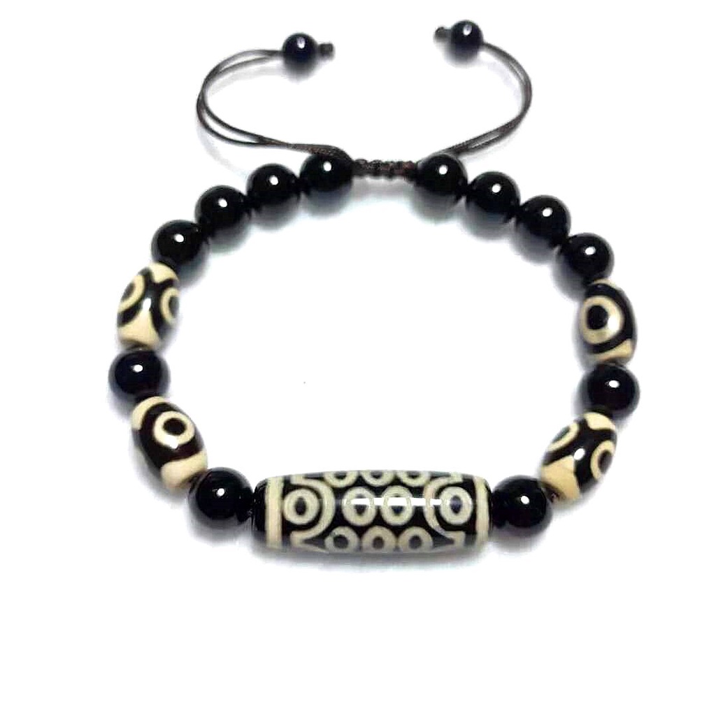 Tibet Fengshui Agate Black/White 3/9/21 Eyes DZI BEADS 8mm Black Agate ...