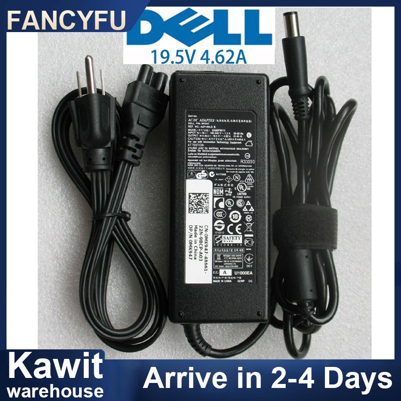 Dell Computer Charger Adapter 19.5V 4.62A 90W Power Cord Adapter