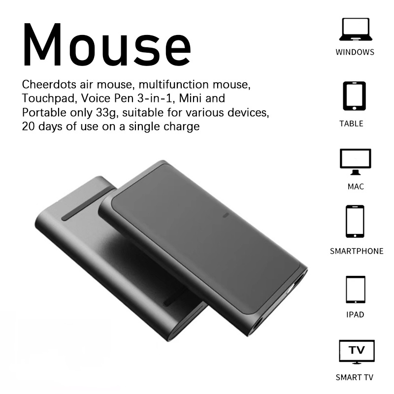 Cheerdots Air Wireless Mouse Wireless Bluetooth Mouse Portable Voice