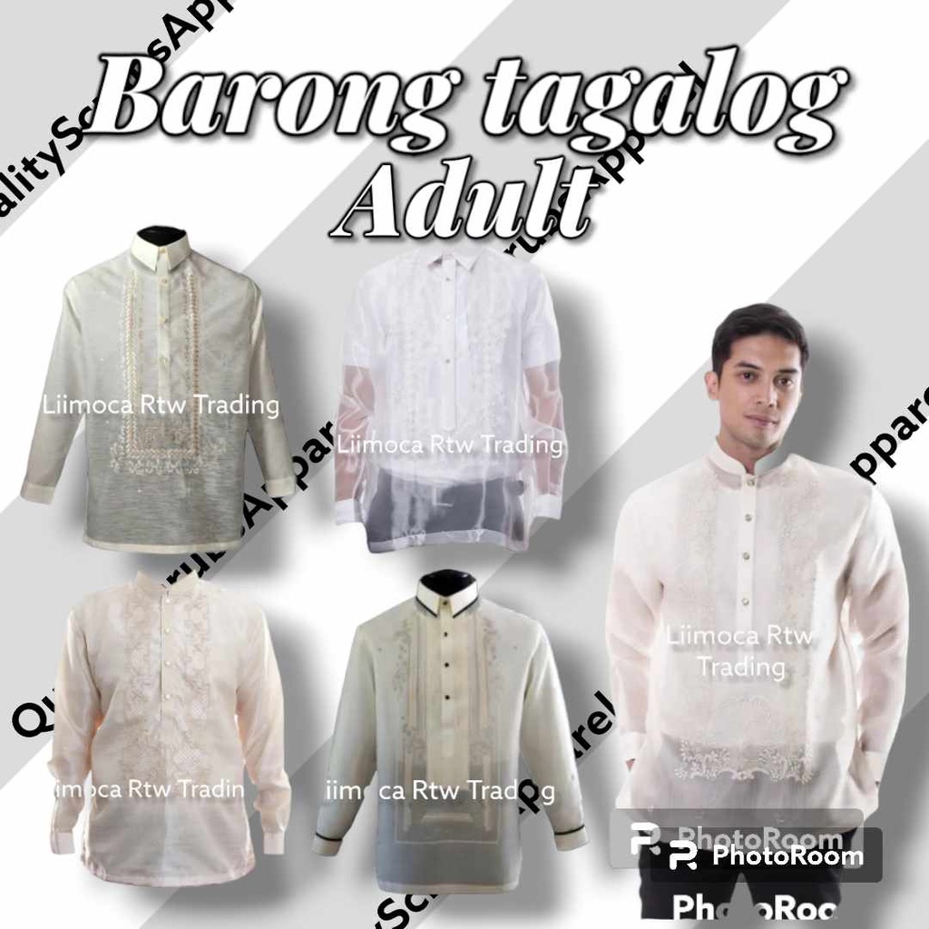 QSA'S/QUALITY BARONG TAGALOG/FORMAL ATTIRE//SMOKE//ORGANZA//WITH LINING ...