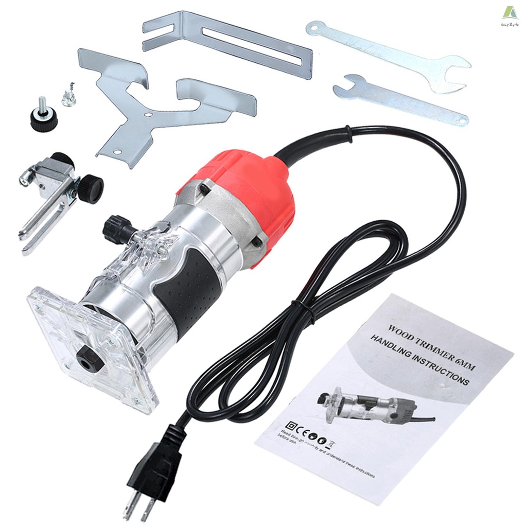 Y110V 800W Trim Router 30000r/min with Transparent Base Edge Guide