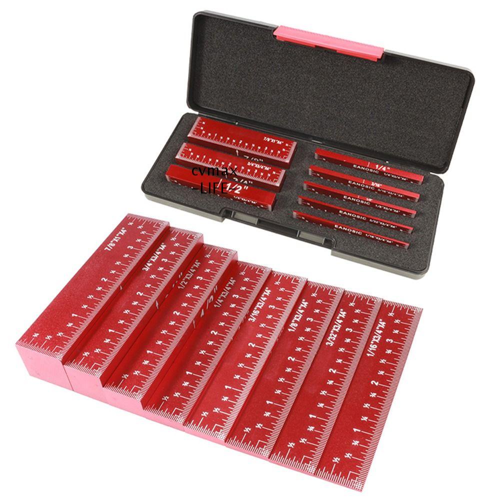 CYMX 8pcs Setup Bars, with Box Inch Metric Setup Blocks Height Gauge