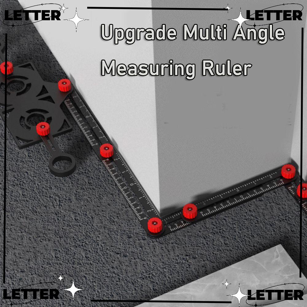 LETTER Multi Angle Measuring Ruler Universal Tile Holes Measure Ruler ...