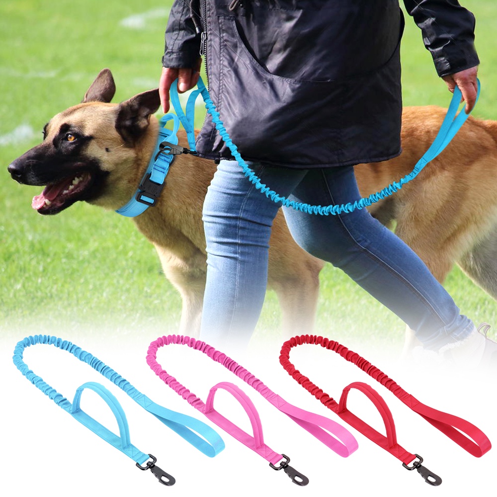 Military Tactical Dog Lead Leash Pet Training Nylon Bungee Rope with