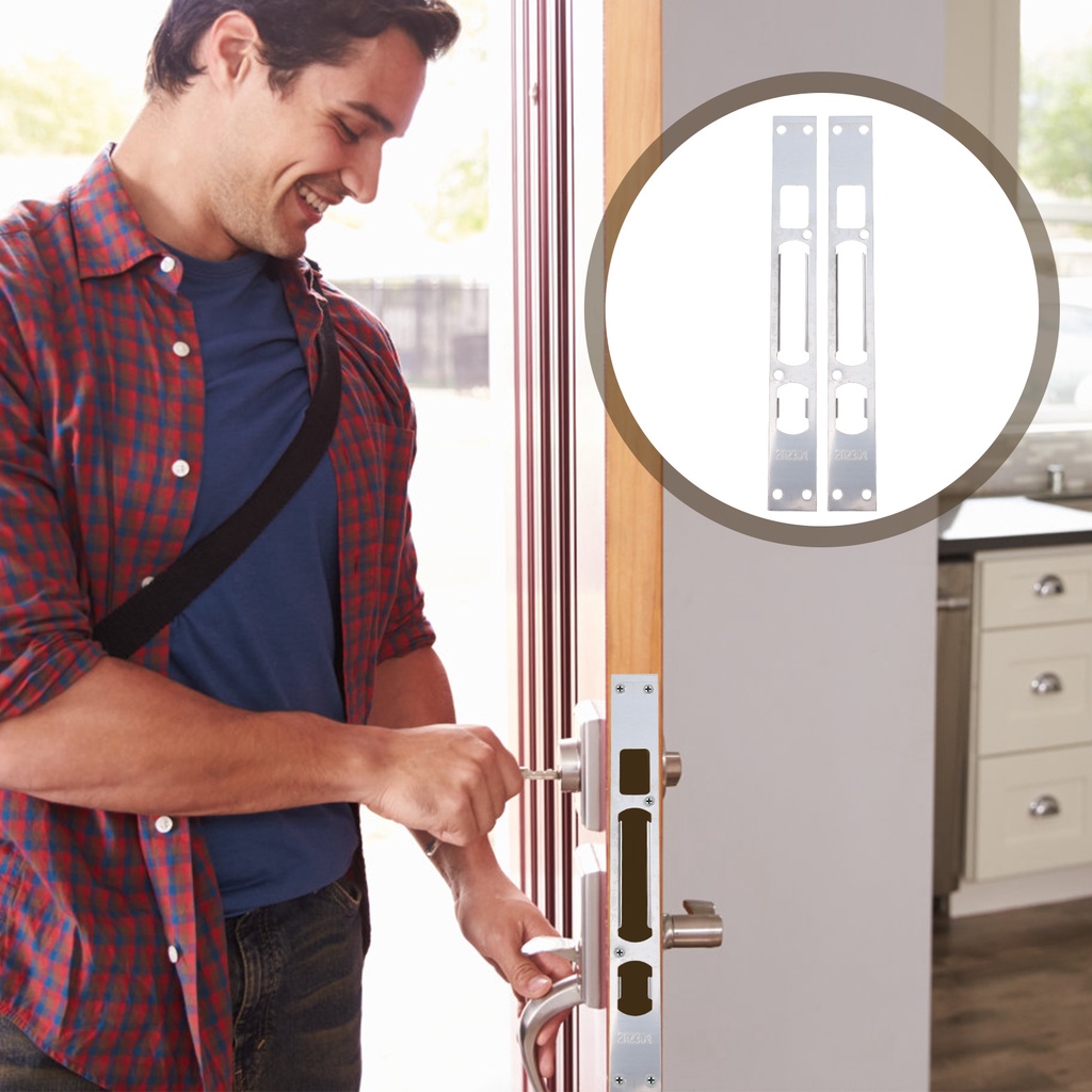 Door Plate Strike Security Reinforcement Iron Metal Cover Guard Steel