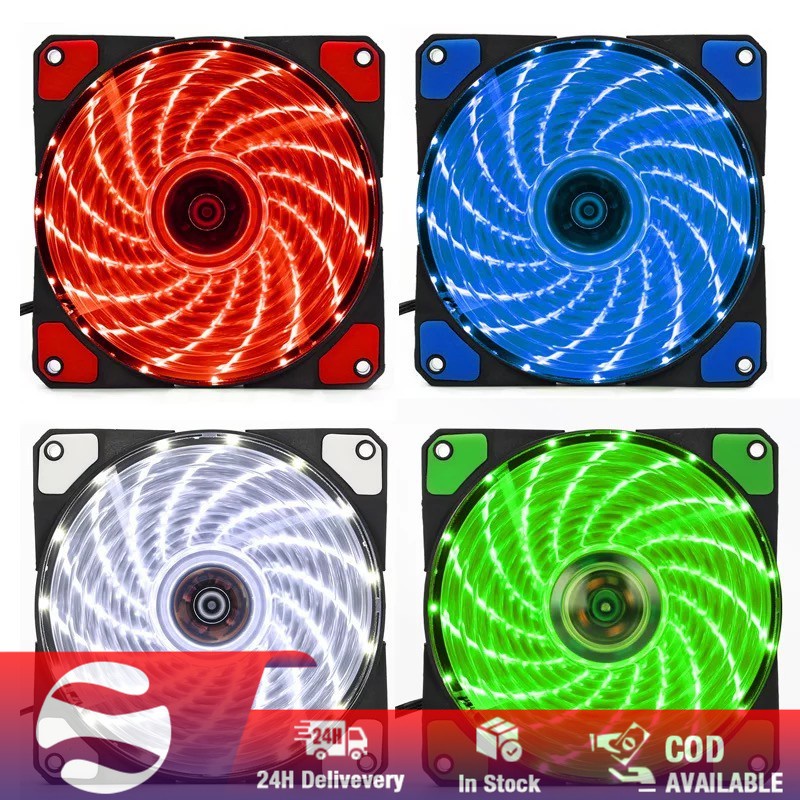 pc case fan Led 120 Cpu cooling Fan 4pin molex | Shopee Philippines