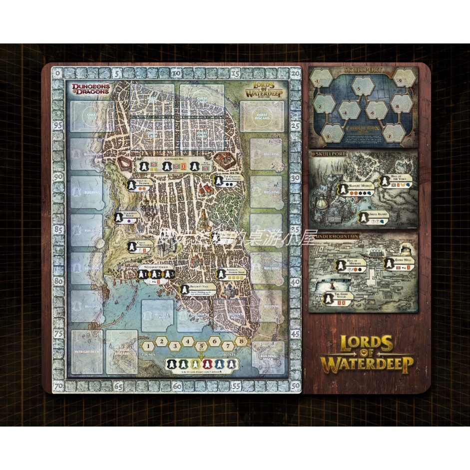 [Annie Board Game] Lord of Waterdeep playmat Board Game Card Mat Lords ...