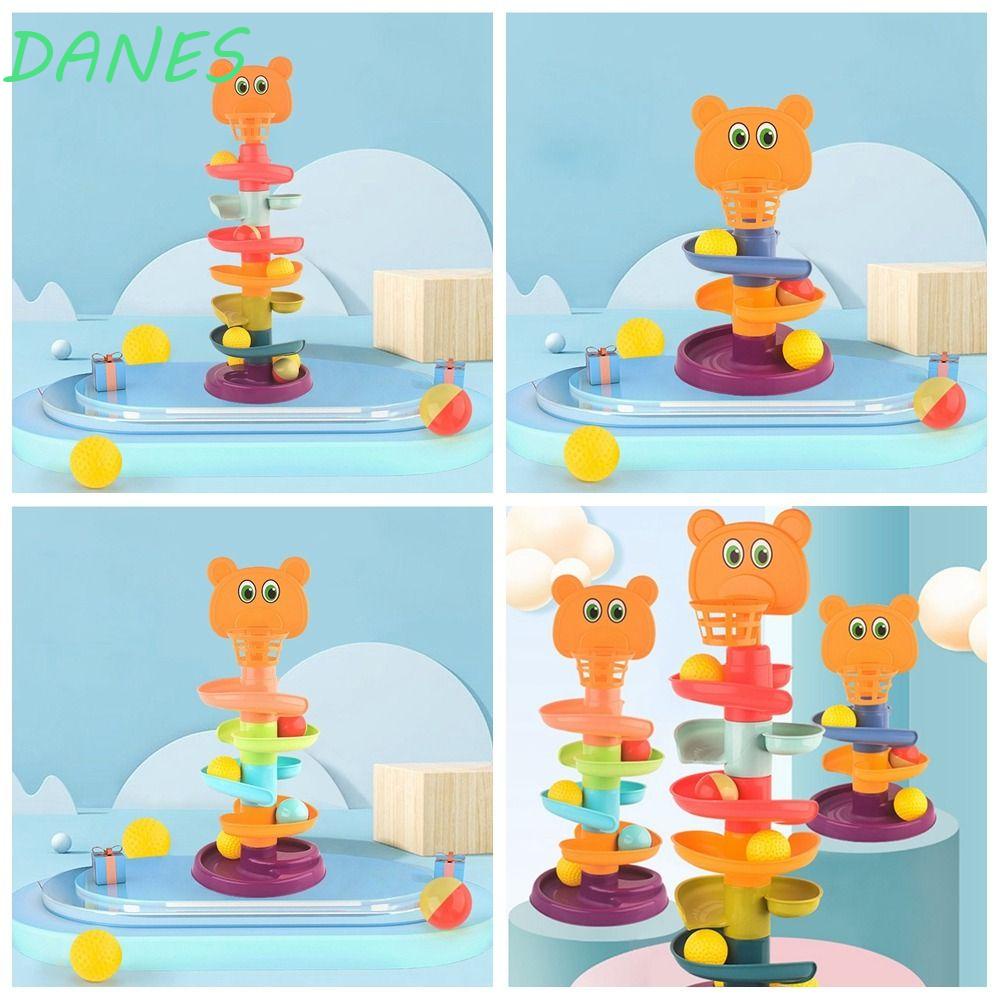 DANES1 Rolling Ball Pile Tower, Multilayer Plastic Cement Sliding Ball