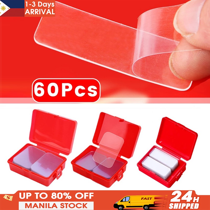 60PCS Acrylic nano Doublesided Tape PVC Clear sticker Multifunctional