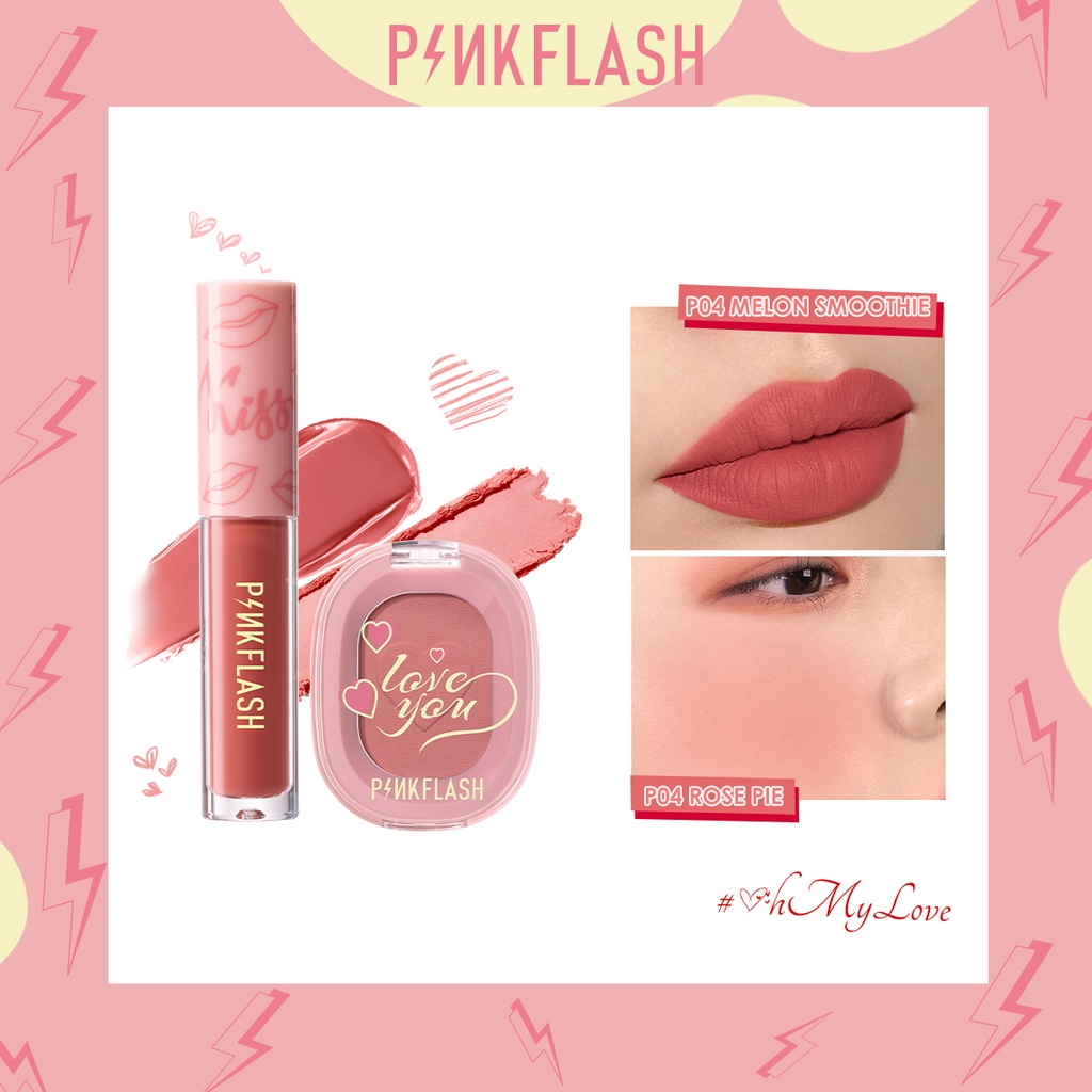 Pinkflash Face Blush Soft Matte Liquid Lipstick Soft Powder Blush Lip ...