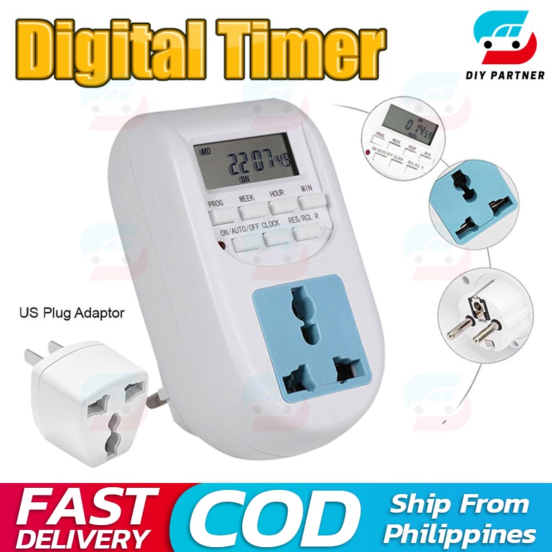 Digital Timer AL06 Electronic Digital Mains EU Plug In Timer Switch