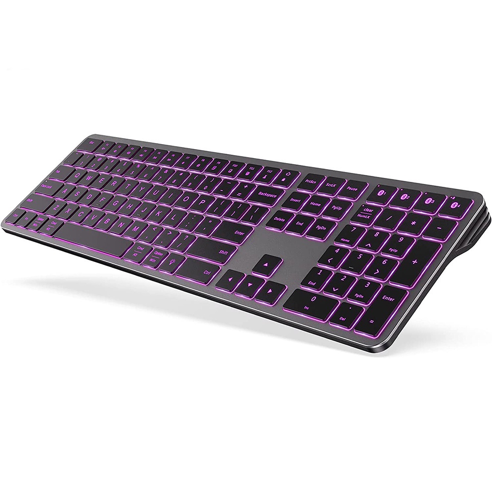 [Ready Stock] Backlit Bluetooth Keyboard Multi-Device Rechargeable ...