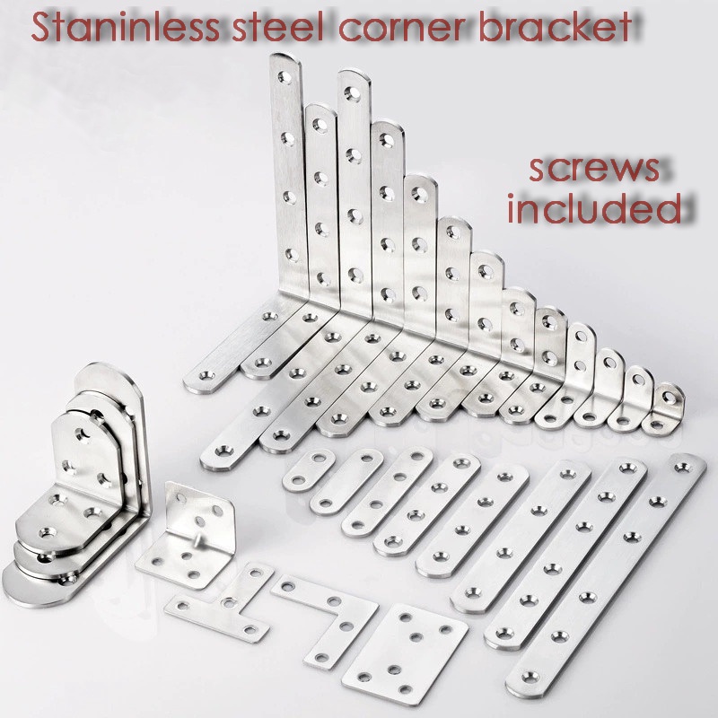 L-shape stainless steel right-angle-connecter connection strap corner ...