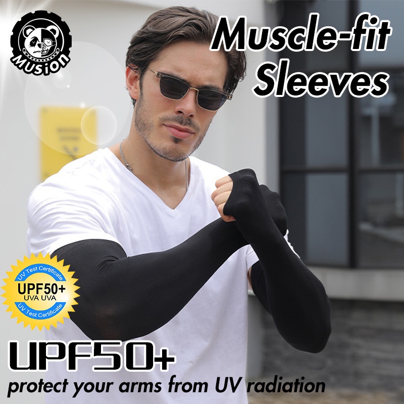 Musion Plus Size Sun Protection Arm Sleeves Extended and Widened XXL ...