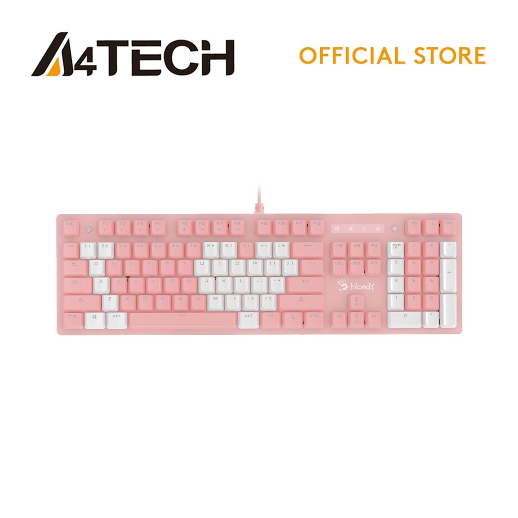 A4Tech Bloody B800 Pink, Light Strike, DIY Keycaps, Wired Mechanical ...