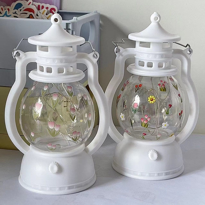Tulip Night Light DIY Retro Oil LED Light Home Decoration Holiday Gift