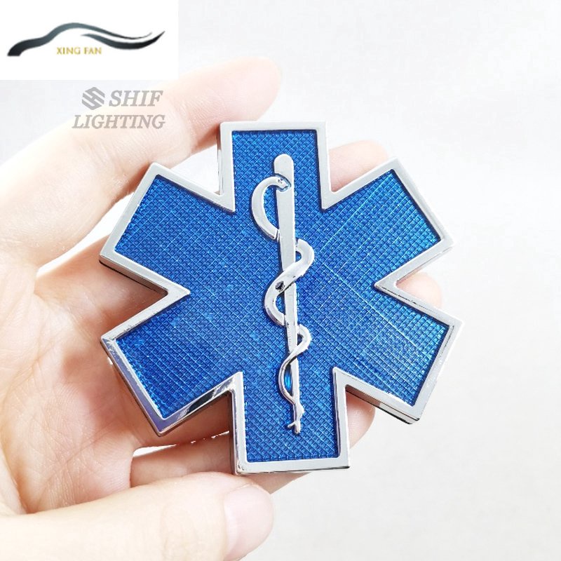 Xinfan6688 1 X Metal Blue Star of Life EMS EMT WHO Car Auto 3D Sticker ...