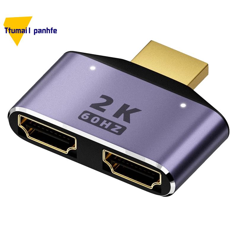 HDMI Splitter Adapter HDMI-Compatible 1 in 2 Out Splitter Adapter 2K ...