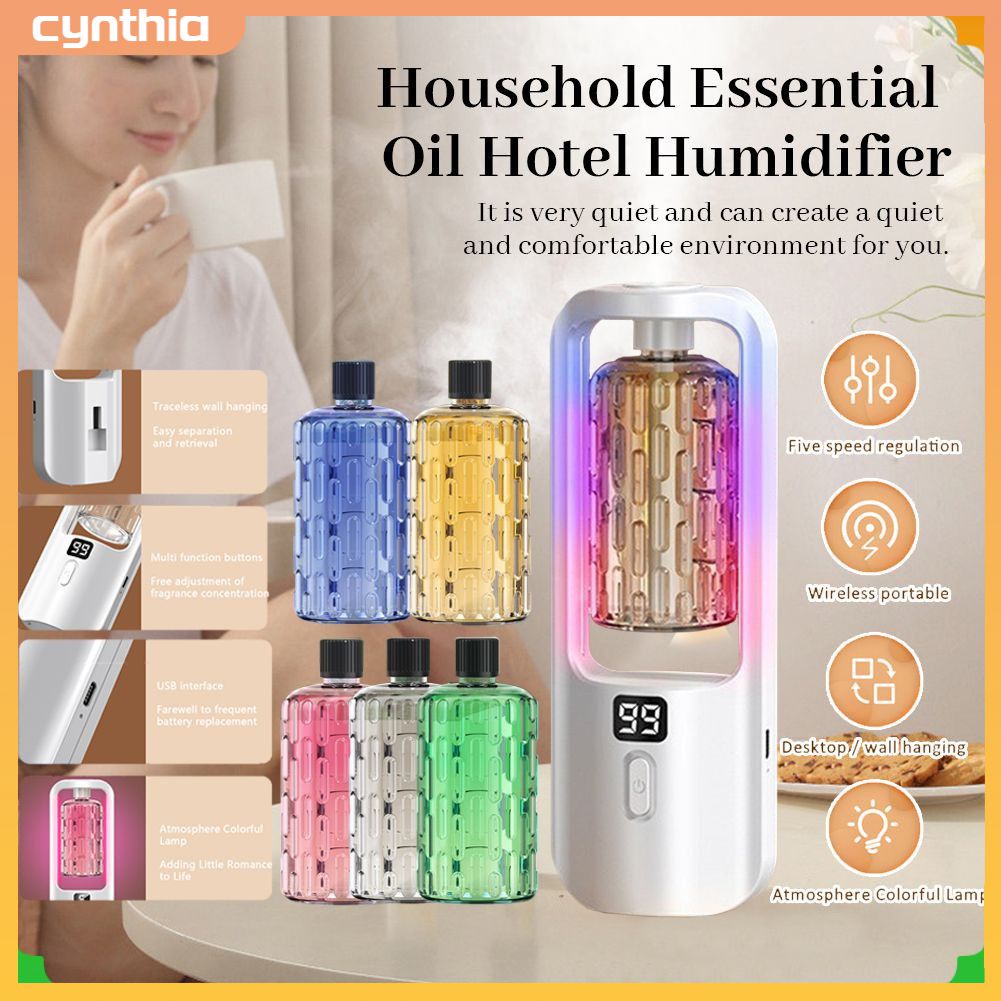 Automatic room perfume spray machine, Wireless Essential oil diffuser，room perfume spray, built
