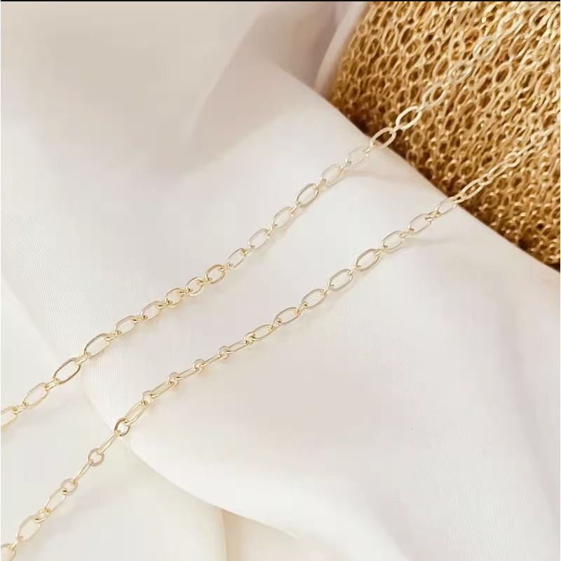 Strong Color Preservation 14K Gold-Clad Side Chain Flashing Surface ...