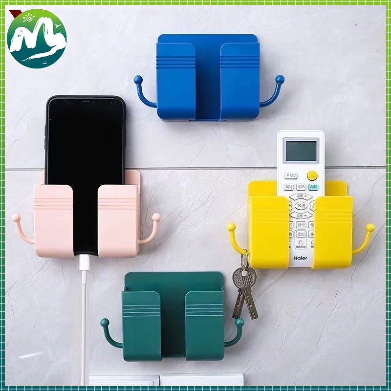 MS Wall Mounted Shelving Mobile Phone Holder Charging Stand Organizer ...