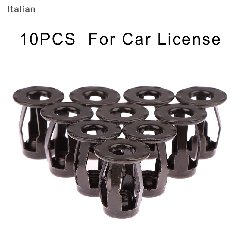Italian 10PCS Petal Rivets Lock Nut Set Black Riveter Hollow Iron Clip