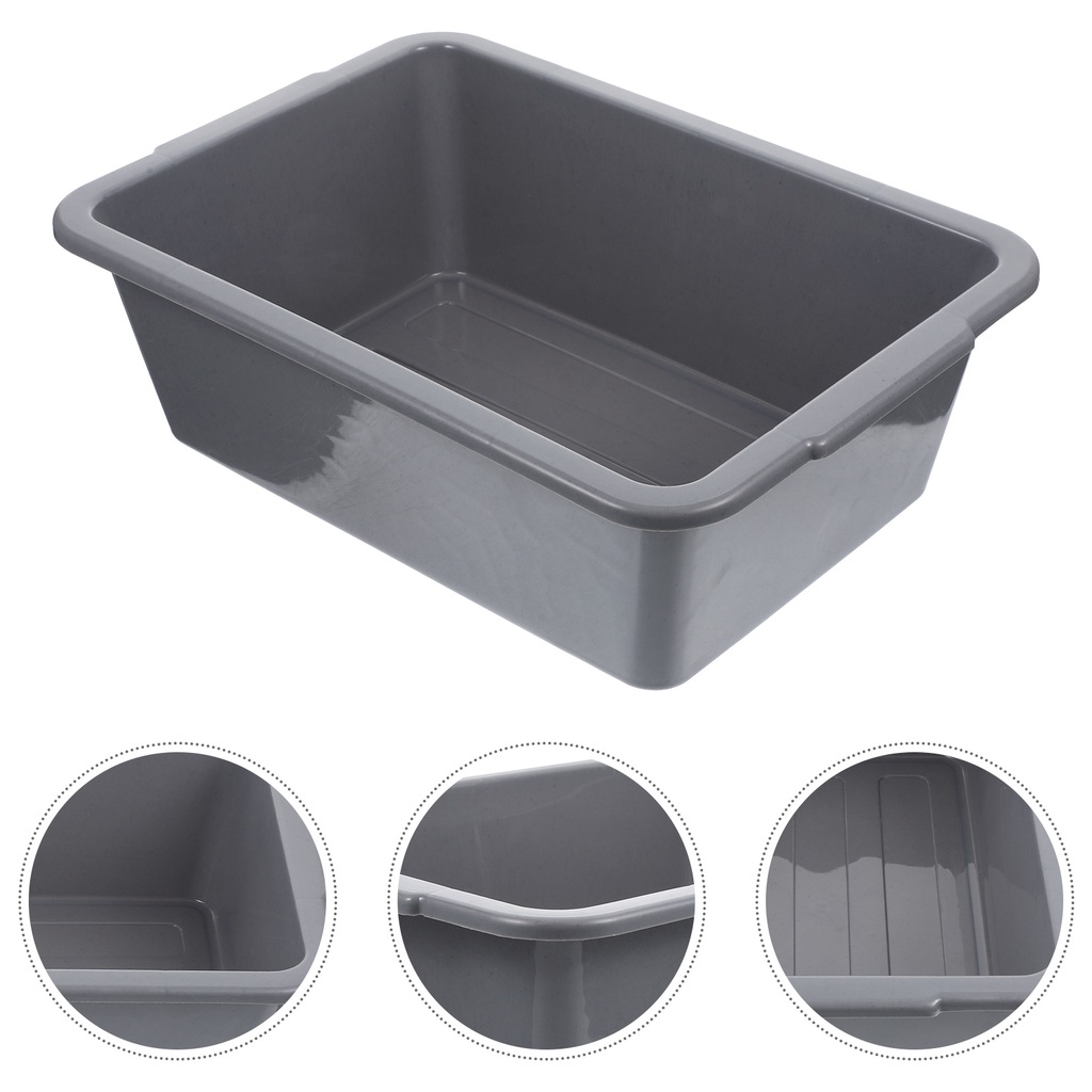 [READY STOCK] White Storage Bins Washing Basin Tub with Handle