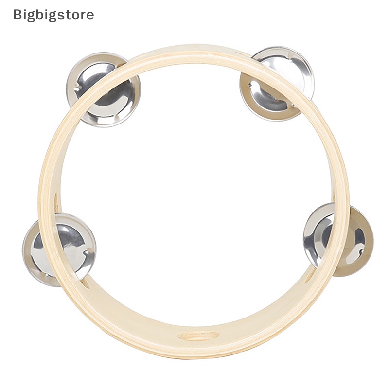 Big 6 Inch Handbell Tambourine Metal Rattle Ball Percussion Hand Party