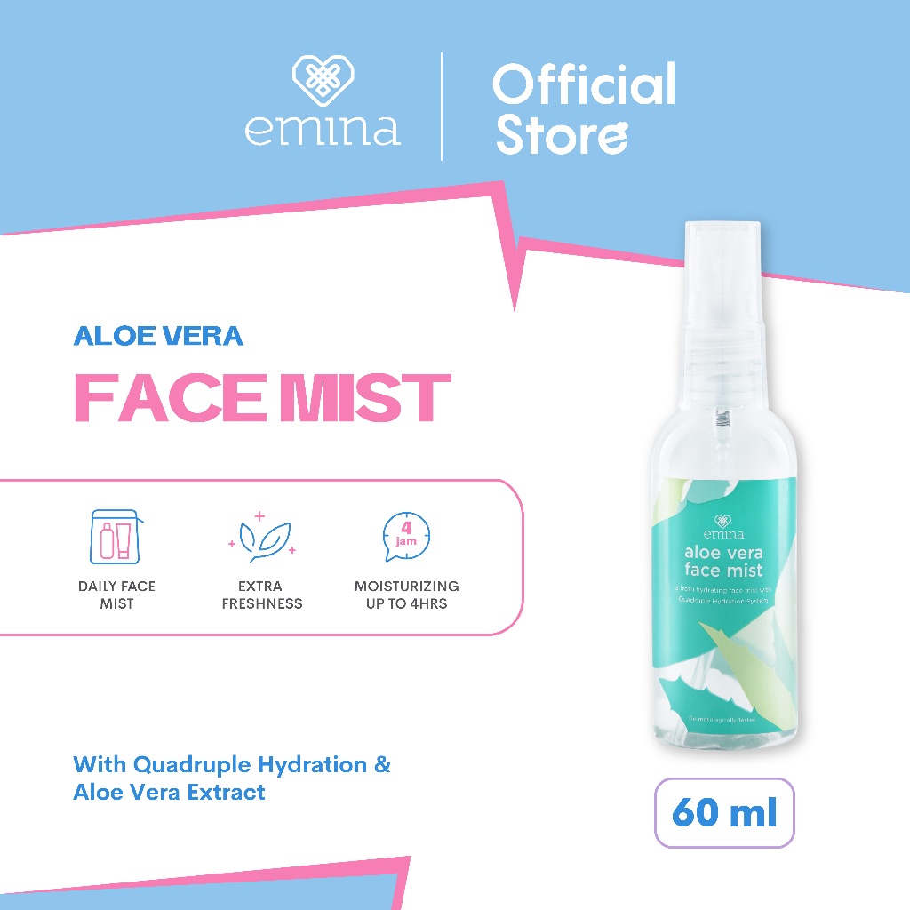 [Import] Emina Aloe Vera Face Mist 60ml Moisturizing Face Hydrating