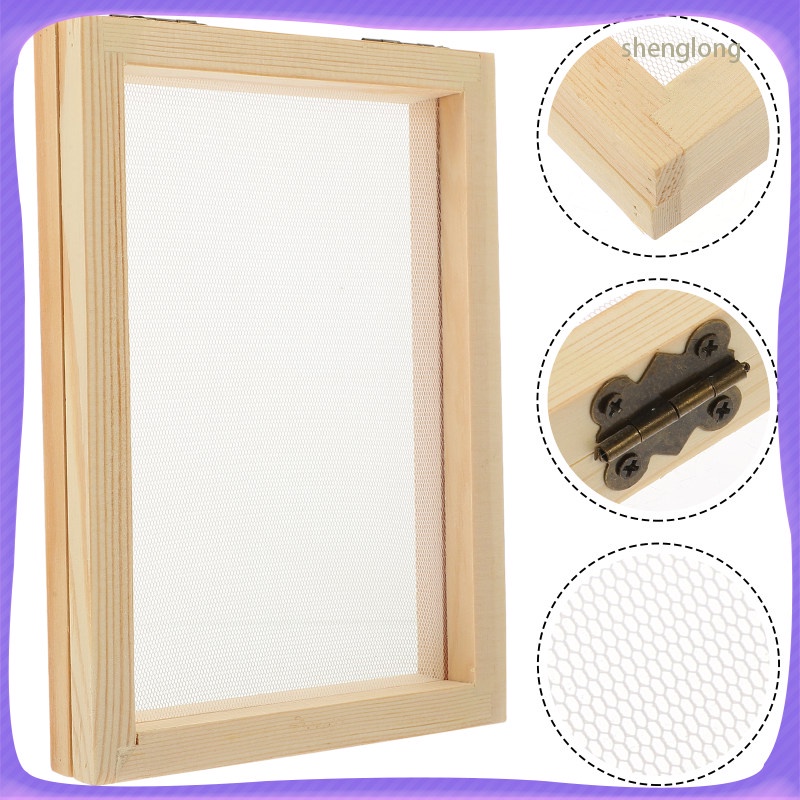 Mould Deckle Paper Making Frame Wood Crafts Kids Wooden Ancient